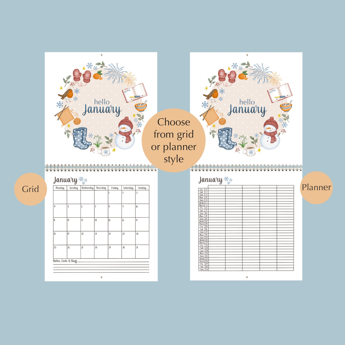 Mouse & Meg 2027 Wall Calendar